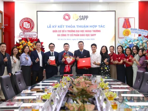 Lễ ký kết thỏa thuận hợp tác giữa Cơ sở II Trường ĐH Ngoại thương và CTCP Giáo dục SAPP